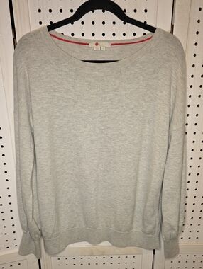 Boden Light Gray Women's Boatneck Sweater Wool Blend Large